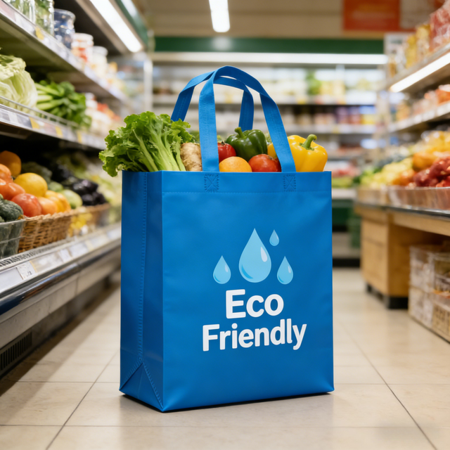Custom Logo Printed Eco Friendly Reusable Non Woven Shopping Bag Large Heavy Duty Grocery Tote Bag Factory Direct Supply