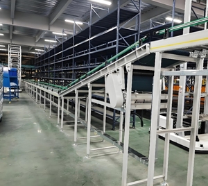 Nastro Trasportatore a Rulli con Motore, Cinghia in Nylon Scanalata, Velocità Regolabile 380V/220V, Telaio in Acciaio al Carbonio Resistente - Product Image 6