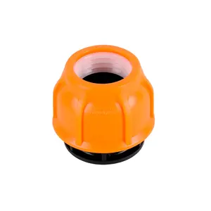 China Supplier Plastic Factory PP HDPE PE Compression Fittings Irrigation PP Coupling End Cap