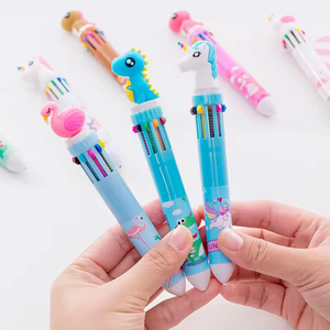 <span class=keywords><strong>2025</strong></span> Phổ Biến Kawaii Unicorn Flamingo 10 Trong <span class=keywords><strong>1</strong></span> Nhiều Màu Bút Silicone Phim Hoạt Hình Nhựa Bút Hàn Quốc Sáng Tạo Nhiều Màu Bóng Bút - Product Image 3