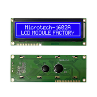 Module d'affichage matriciel à points Microtech 1602 LCD 16x2 STN S6A0069 COB Monochrome avec rétroéclairage LED -0,50 Température de fonctionnement Affichage à 6 heures