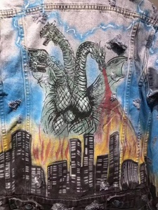 Stock personnalisé pour hommes sous marque privée OEM <span class=keywords><strong>veste</strong></span> <span class=keywords><strong>en</strong></span> <span class=keywords><strong>jean</strong></span> pour hommes peinte à la main <span class=keywords><strong>en</strong></span> bleu livraison directe - Product Image 4