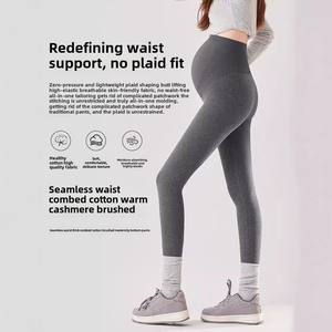 Lism personnalisé neuf points <span class=keywords><strong>pantalon</strong></span> taille haute grande taille Leggings de maternité pour femmes enceintes automne hiver Style taille élastique - Product Image 2