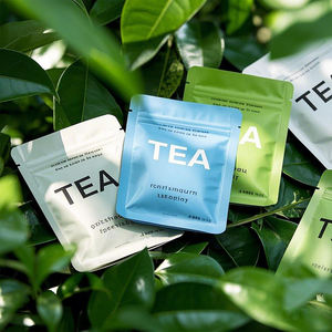 Benutzer definierte kleine 3x4 <span class=keywords><strong>Mylar</strong></span>-Beutel Heiß siegel bare dreiseitige Dichtung für Kaffee-und Teebeutel Lebensmittels icherer leerer Teebeutel - Product Image 1