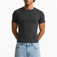 T-shirt de sport slim fit pour homme, tissu léger de haute qualité, séchage rapide, respirant, design OEM personnalisé, t-shirts de course et d'entraînement