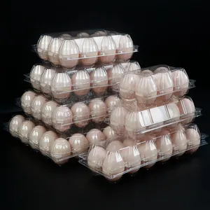 Nampan kemasan 4 telur daur ulang vakum dibentuk grosir plastik nampan telur hewan peliharaan harga wadah telur sekali pakai
