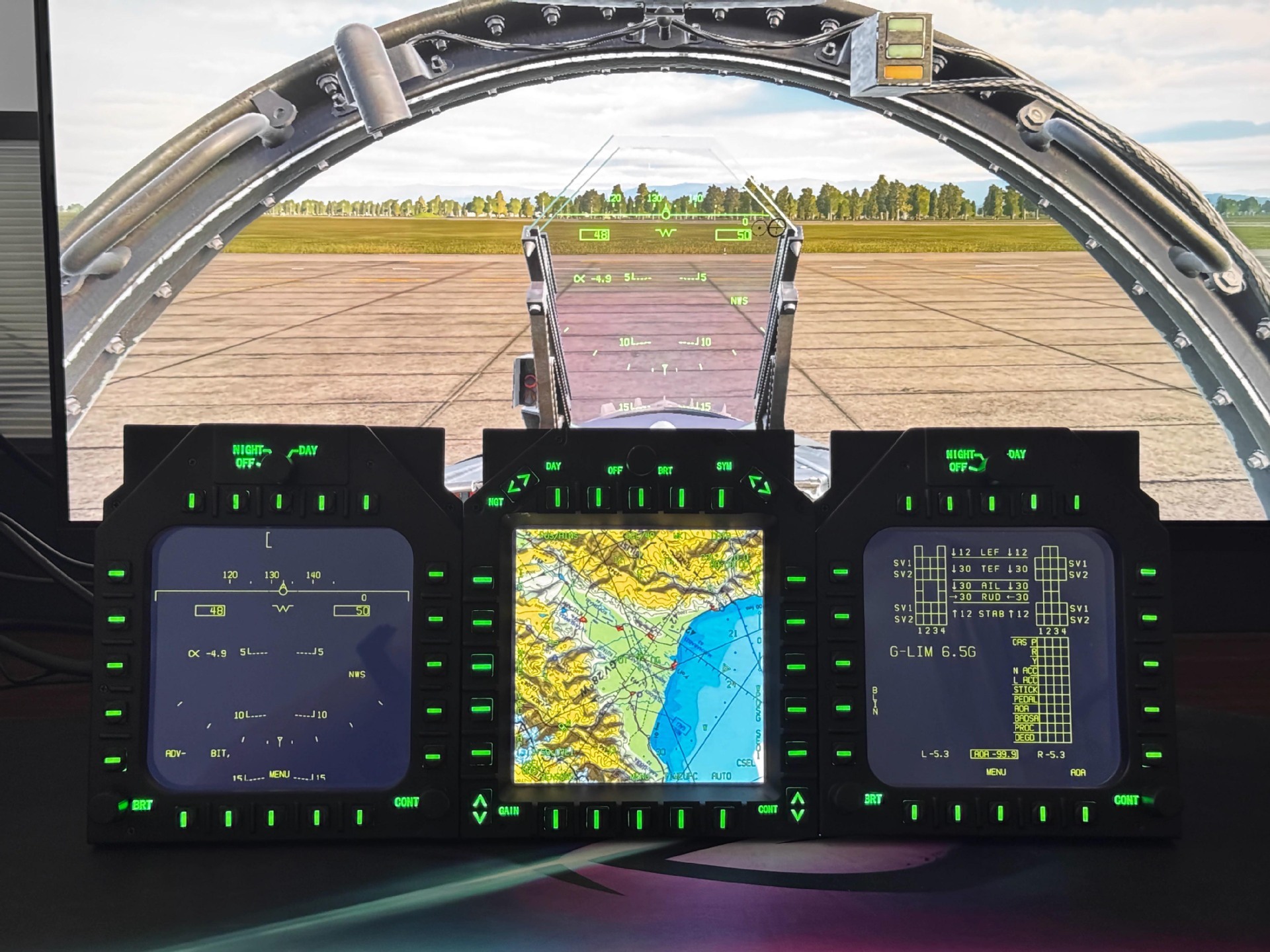 Fa-18C ampcd + 2 * DDI + UF C + ตัวควบคุม HUD