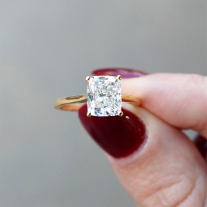 Bijoux lustrés mariage <span class=keywords><strong>Solitaire</strong></span> Design 14k or blanc GRA pierre unique <span class=keywords><strong>1</strong></span> 2 3 carats Moissanite bagues de fiançailles pour mariage - Product Image 2