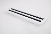 Diffuseur linéaire moderne en alliage d'aluminium 6''x4'' à 2 fentes, grille de ventilation standard CVC, style victorien côtier extérieur