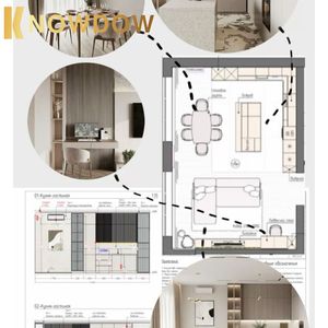 Knowdow biệt thự sang trọng toàn bộ ngôi nhà tùy chỉnh hiện đại Nhà một cửa Dịch vụ thiết kế nội thất cho căn hộ nhà hiện đại - Product Image 1