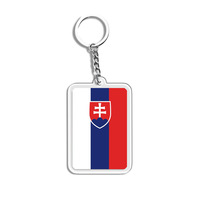 Porte-clés en acrylique personnalisés avec impression numérique, vente en gros, logo personnalisé, pays mexicain, italien, drapeau américain