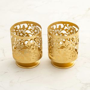 Bougeoir de table en métal de fer Vintage de qualité supérieure porte-lumière votive en verre avec couvercle éclairage de décoration de mariage - Product Image 1