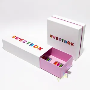 Новинка 2022, бумажный картонный ящик на заказ, Подарочная коробка для конфет, конфет, шоколада с пятнами УФ