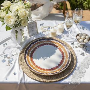 Service <span class=keywords><strong>de</strong></span> vaisselle en céramique <span class=keywords><strong>de</strong></span> luxe bohème, assiettes en <span class=keywords><strong>porcelaine</strong></span> à bord doré peintes à la main, vaisselle <span class=keywords><strong>de</strong></span> table, vente en gros, vaisselle <span class=keywords><strong>de</strong></span> cuisine bohème - Product Image 4