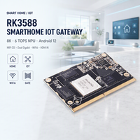 Rock.chip Smart Home IoT Gateway 8K 6 TOPS NPU 32GB LPDDR MIPI CSI dalam 2x Gigabit WiFi6 Android RK3588 System on Module