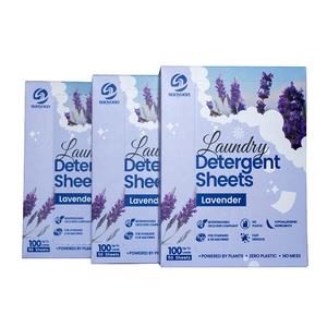 Hojas de jabón de lavandería con aroma fresco ecológico, tiras de detergente de lavado, hojas de detergente de lavandería de viaje - Product Image 1