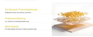 Apósito de Gasa Xeroform Estéril con Petrolato y Bismuto, Antimicrobiano para el Cuidado de Heridas - Product Image 5