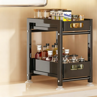Étagère de rangement coulissante pour évier, étagère sous évier pour cuisine et salle de bain, étagères de rangement pour comptoir domestique