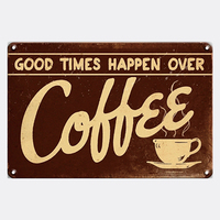 Jus de café glacé plaque métallique Vintage signes en étain 20cm X 30cm décor mural rétro pour salon Bar café cuisine maison Restaurant
