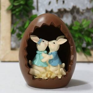 Decoración de mesa de huevo de conejito de resina <span class=keywords><strong>3D</strong></span> personalizada adorable estatuilla de Pascua adornos para la primavera - Product Image 2