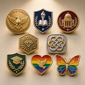 Fabricación de insignias metálicas sin mínimo de pedido, pines de esmalte duro con diseños de dibujos animados, pines de solapa personalizados de fábrica, pin de esmalte personalizado chapado en oro - Product Image 3