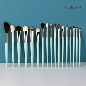 Vonira Beauty Spring高品質プロフェッショナルグリーンメイクブラシプライベートラベルカスタムロゴメイクアップアーティストセットメイクアップブラシ