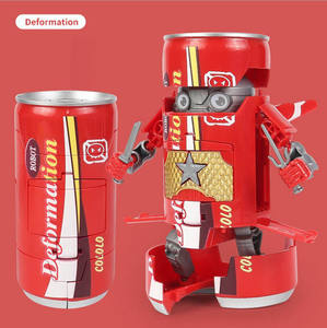 Giocattoli <span class=keywords><strong>Robot</strong></span> Trasformabili Novità a Forma di Bevanda, Set di 4 <span class=keywords><strong>Robot</strong></span> Trasformabili a Forma di Bibite per Bambini - Product Image 3