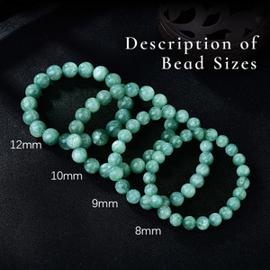 Bracciale in Mica <span class=keywords><strong>Verde</strong></span> Naturale con Perle Lucidate, Gioiello per Meditazione e Yoga, Accessorio Moda Bohémien per Uso Quotidiano, Regalo - Product Image 3