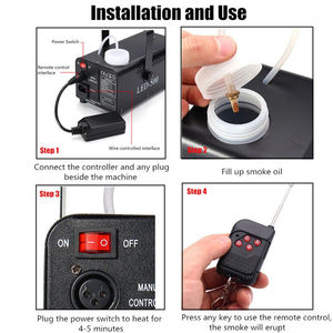 पोर्टेबल स्टेज प्रभाव मिनी फॉग स्मोकिंग मशीन रिमोट लाइन कंट्रोल 500w के नेतृत्व वाली आरजीबी स्मोक फॉग मशीन स्टेजर पार्टी डिस्को बार - Product Image 5