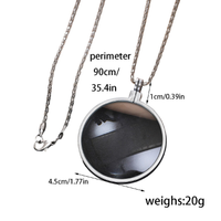 Collier Loupe Vintage en Alliage avec Chaîne Longue de 90 cm, Pendentif Monocle de Lecture Fonctionnel, Vente en Gros