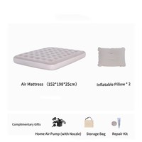 Matelas pneumatique imperméable et résistant à l'usure, avec pompe à air externe, pour hôpital/chambre, épaisseur 25 cm, fermeté douce, pliable