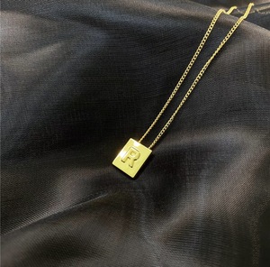 Collar con Inicial de Nombre Personalizado, Chapado en Oro de 18K, Collar de Acero Inoxidable - Product Image 6