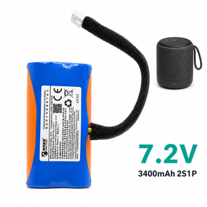 Batterie pour enceinte Bluetooth 7.2V 3400mAh Li-ion Pack 18650 2S1P Remplacement OEM Personnalisé - Product Image 1