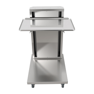 Commercial Stainless Steel Elevating Cart with <b>Foldable</b> Side Table, Mobile Kitchen Equipment <b>Trolley</b> with Wheels - Product Image 3