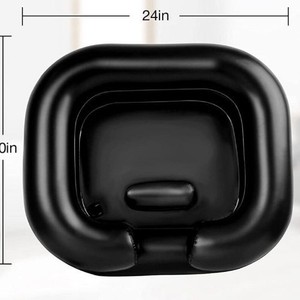 Lavabo inflable para lavar el cabello, 60x45cm, para ancianos postrados en cama, mujeres embarazadas, uso en cama, diseño de doble capa - Product Image 5
