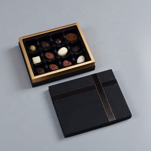 Boîte-cadeau personnalisée vide pour chocolats, <span class=keywords><strong>dragées</strong></span>, bonbons, avec plateau alvéolé et nœud, pour emballage de macarons et de biscuits - Product Image 2