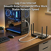 Kabel Ethernet SFTP Cat8 Kecepatan Tinggi 26AWG Tembaga Murni Pelindung Ganda Kawat Jaringan Berlapis Emas 24K dengan Konektor RJ45 untuk Pusat Data
