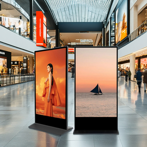 Siêu mỏng HD chữ số biển quảng cáo 65/75 inch thông minh tương tác đứng màn hình quảng cáo Bảng điều chỉnh kiosk hiển thị với wifi/USB/bánh xe - Product Image 1