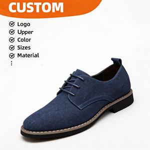 <span class=keywords><strong>Scarpe</strong></span> Oxford da <span class=keywords><strong>Uomo</strong></span> Taglie Forti in Pelle Scamosciata con Lacci, Suola in Gomma, Fodera in PU, per Ufficio e Uso Quotidiano - Product Image 1
