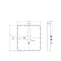 Antenne RFID UHF à polarisation circulaire JT-T0258 à haute sensibilité de réception 9 dBi