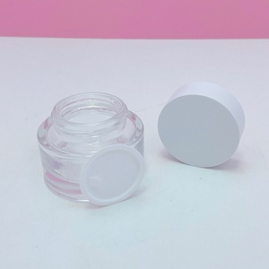 Luxury Custom Eye Face Glass Cream Jars 30ml 50ml clear Frosted Thick Bottom <b>Empty</b> Luxury Glass Cosmetic Jar with Lids - Product Image 3