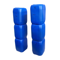 Bidon en plastique de 20 L HDPE, conteneur liquide chimique de 20 litres avec couvercle à vis, fût en plastique de 20 kg, seau, baril personnalisé