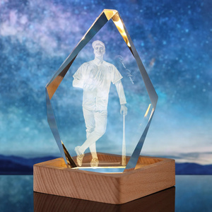 Ảnh pha lê 3D hình trái tim với đế ánh sáng | khắc laser thủy tinh tùy chỉnh cá nhân & khắc ảnh - Product Image 5