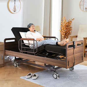 Lit électrique multifonctionnel pour personnes âgées avec hauteur réglable et table de chevet mobile pour chambre à coucher - Product Image 3