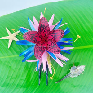 Tiara <span class=keywords><strong>Hawaiana</strong></span> de Conchas para Mujer, con Diseño de <span class=keywords><strong>Tortuga</strong></span> Tropical y Tatuajes Tribales, Plumerias, para Bodas en la Playa, Fiestas Luau, 16 cm - Product Image 5