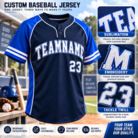 Maillot de baseball personnalisé à 2 boutons, nom et numéro d'équipe personnalisés, maille respirante, sublimation, broderie, uniforme d'équipe pour jeunes et adultes