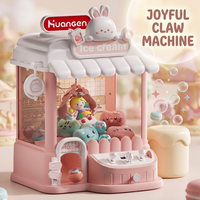KZHM Machine à griffes grande, à monnayeur, jeu d'arcade éducatif STEM, avec éléments en peluche mignons et machine à griffes à œufs surprise, pour cadeaux d'enfants