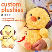Peluche personnalisée, jouet en peluche doux, dessin animé, certifié EN71 ASTM CPC, canard mignon en peluche, jouet en peluche OEM ODM, poupée en peluche personnalisée, rembourrage en coton PP