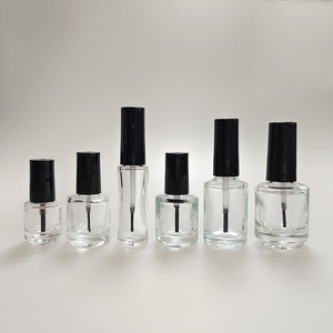 Flacon de vernis à ongles en plastique transparent noir carré vide de 5 ml, 8 ml, 10 ml, avec pinceau, pour sérigraphie personnalisée - Product Image 4