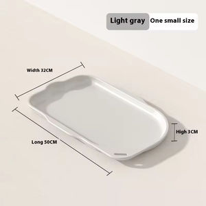 Grande gamelle spéciale en plastique pour animaux de compagnie, imperméable et antidérapante, avec tapis de repas à motif uni pour chiens et chats - Product Image 6